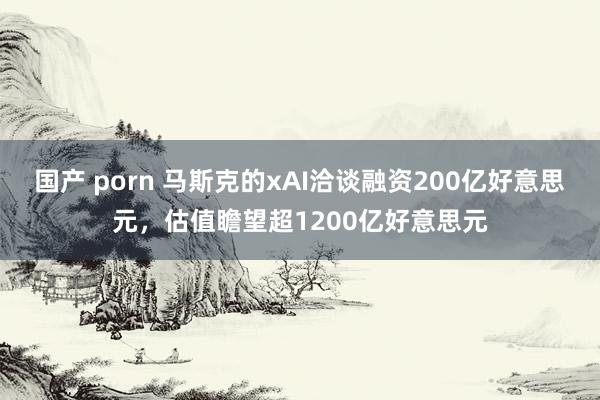 国产 porn 马斯克的xAI洽谈融资200亿好意思元，估值瞻望超1200亿好意思元